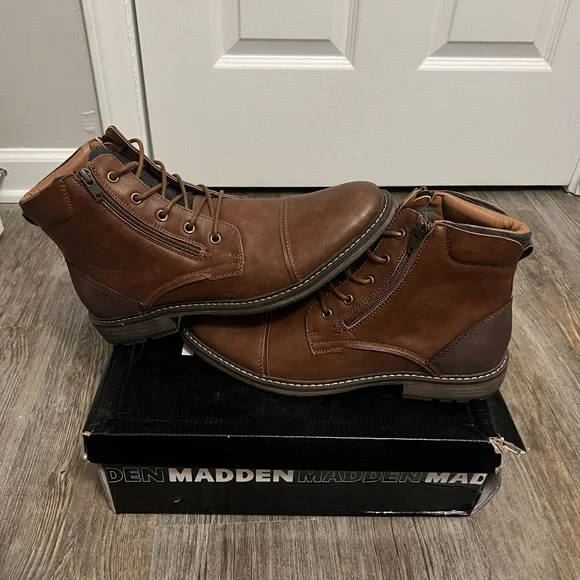 Steve Madden, Mens size 10.5, (New) Og all, in excellent condition Steve Madden Mens Size 10.5 Harpoon Oxford Brown Casual  main image 2